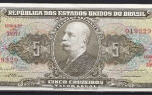 5 cruzeiros 1964 P 176-d UNC