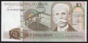 10 cruzados 1986 P 209-a UNC