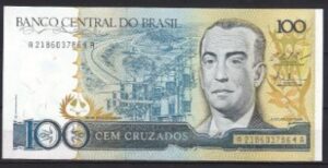 100 cruzados 1987 P 211-c UNC