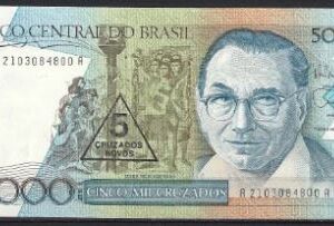 5 cruzados novos 1989 P 217-a UNC