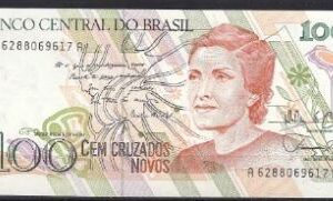 100 cruzados novos 1989  P 220-a  UNC