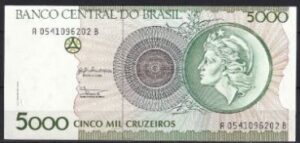 5.000 cruzeiros 1990  P 227  UNC