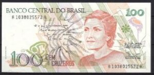 100 cruzeiros 1990 P 228 UNC