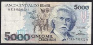 5000 cruzeiros 1992 P 232-b ZFR