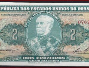 2 Cruzeiros 1958  P 157A-c  UNC
