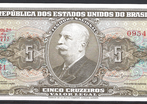 5 Cruzeiros 1962-64 P 176-d PR/XF