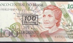 100 Cruzeiros 1990  P 224-b  UNC