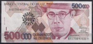 500.000 Cruzeiros 1993 P 239-b UNC