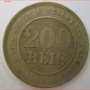 200 Reis 1889 KM 493 ZFR