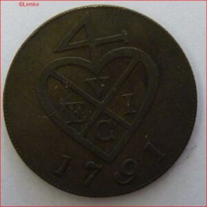 One Pice 1791  KM 195  PR/XF+