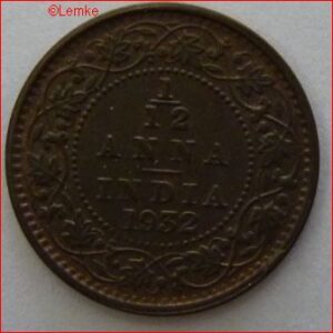 1/12 Anna 1932 KM 509 UNC-