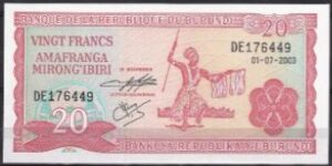 20 Francs 1-7-2003  P 27-d  UNC