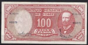100 Pesos 1960  P 127-a  aUNC