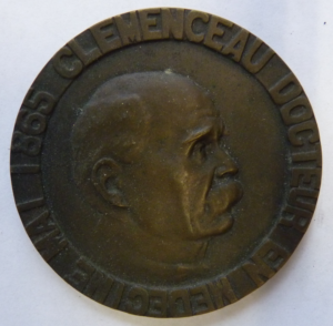 Medal Clemenceau Docteur en Medecine, France, 1865