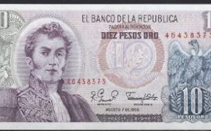 10 pesos oro aug. 1980  P 407-g  UNC
