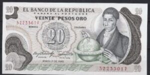 20 pesos oro jan. 1983 P 409-d UNC