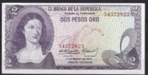 2 pesos oro jan. 1973 P 413-a UNC