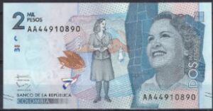 2 Pesos aug. 2015 P 458-a UNC