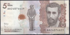 5 Pesos aug. 2015 P 459-a UNC