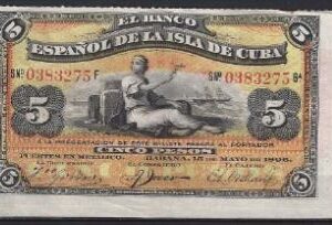 5 pesos 1896  P 48-b  aUNC