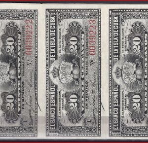 20 Centavos 1897 in strook P 53-a aUNC