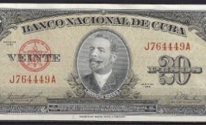 20 pesos 1958  P 80-b  UNC