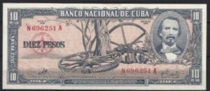 10 pesos 1960  P 88-c  aUNC