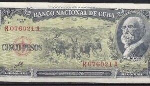 5 pesos 1960  P 91-c  aUNC