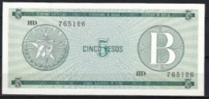 5 pesos ND  1985  P FX 7  UNC