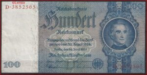 100 reichsmark P183-a 1935 ZFr