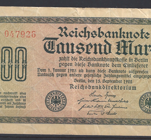 1000 mark  P76-B  1922  FR