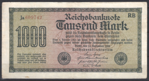 1000 mark P76-C2 1922 ZFr