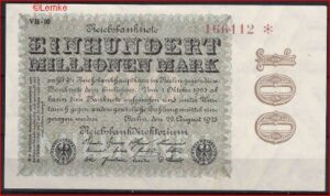 100000000 mark P107-D 1923 UNC-