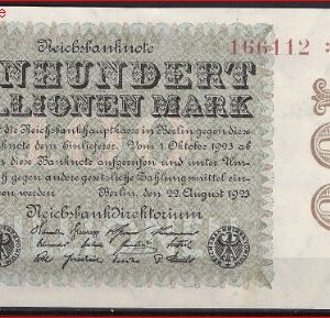 100000000 mark  P107-D  1923  UNC-