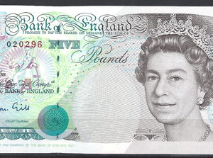 5 pound  P382-a  1990/1991  UNC