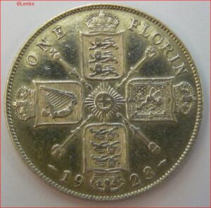 KM 817a  One Florin 1923  ZFR+