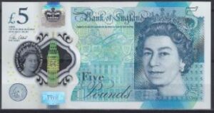 5 pound P394 2015 UNC