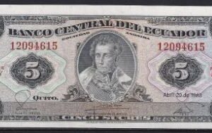 5 sucres april 1983  P 108-b2  Serie HY  UNC