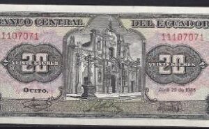 20 sucres april 1986  P 121A-a Serie LO  UNC