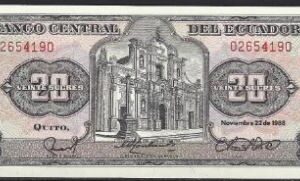 20 sucres nov. 1988  P 121A-a Serie LR  UNC