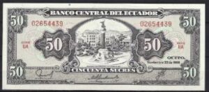 50 sucres Nov. 1988 P 122-a Serie UA UNC