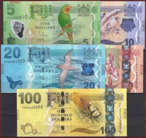 5 dollar/100 dollar  P115 t/m 119  2013  UNC