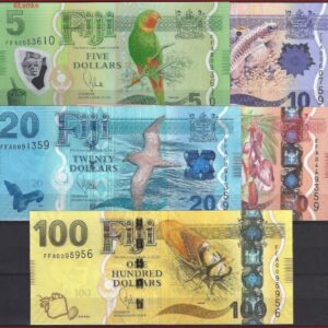 5 dollar/100 dollar  P115 t/m 119  2013  UNC