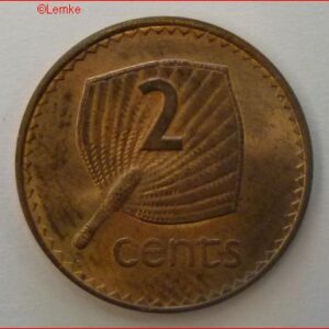 FIJI  2 Cents 1976  UNC