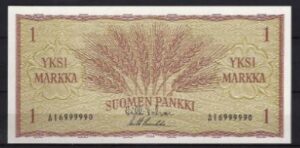 1 markka P98-a 1963 UNC