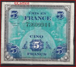 5 franc P115-a 1944 ZFr