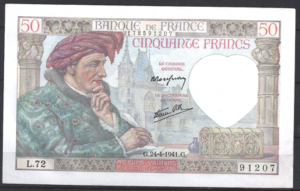 50 franc P93 (5) 1941 UNC-