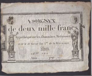 assignat 2000 francs  P A81  1795  Zfr