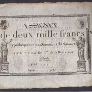 assignat 2000 francs  P A81  1795  Zfr