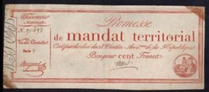 assignat van 100 Francs  P A84-B 1796  ZFr+
